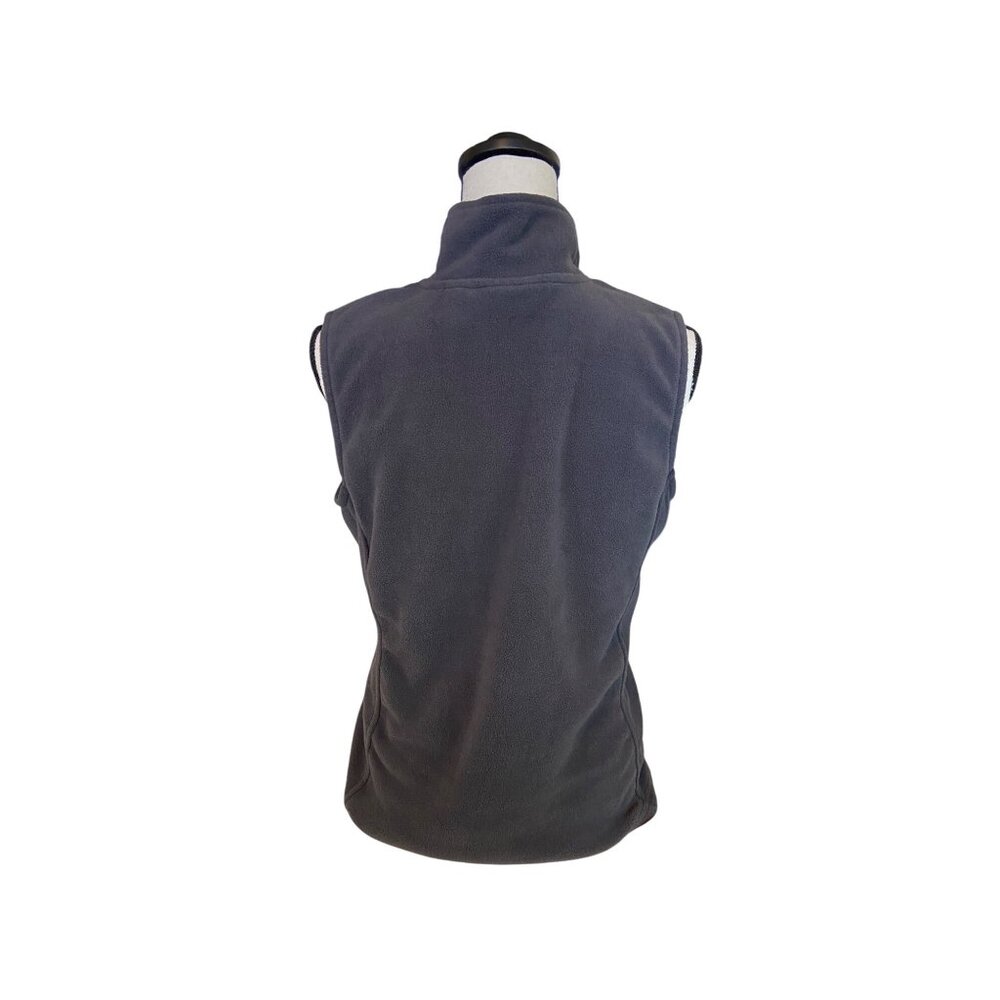 Fresh Womens Gray Fleece Vest Small Full-Zip Pockets Athletic - Picture 2 of 10